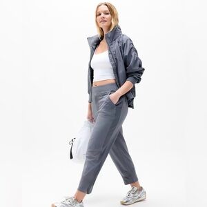 Athleta $99 Brooklyn Textured Ankle Pant Sz 6 jacquard leopard slate blue